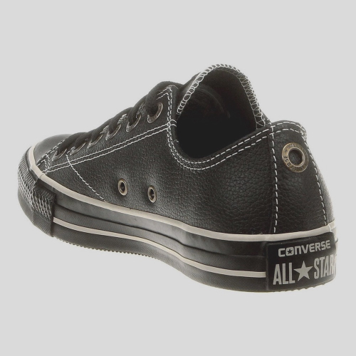 tênis converse all star monochrome leather ox couro preto