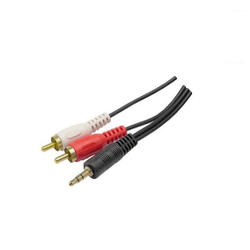 Cabo 2RCA + P2 Estereo Plug Dourado 1,80MT mxt Menor preço em Cabo 2RCA + P2 Estereo Plug Dourado 1,80MT mxt